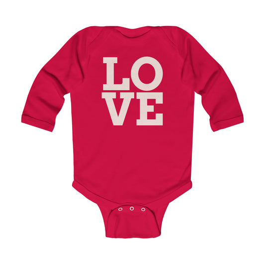 LOVE Infant Long Sleeve Bodysuit